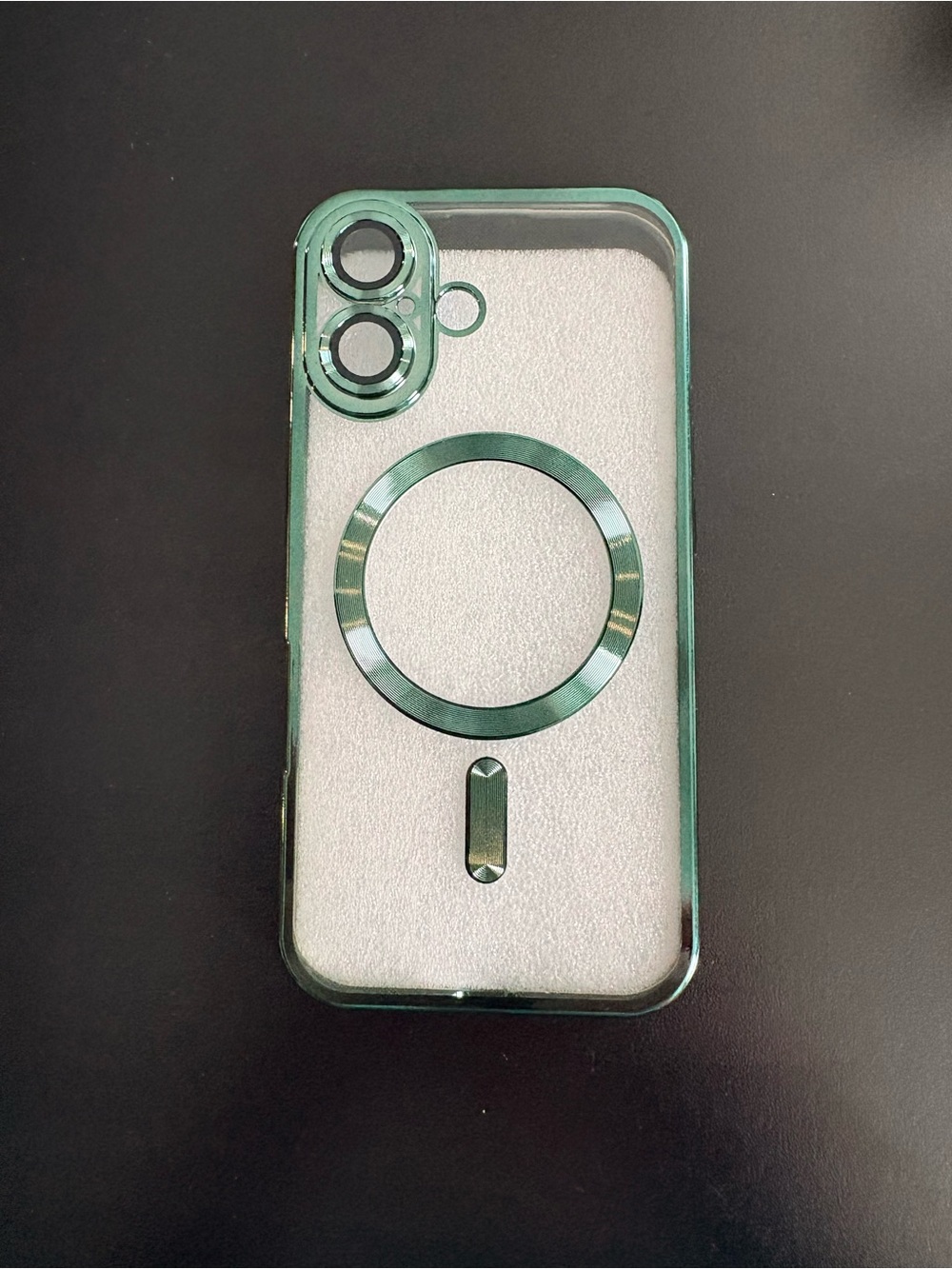 MagSafe Compatible Green Transparent iPhone 16 Case